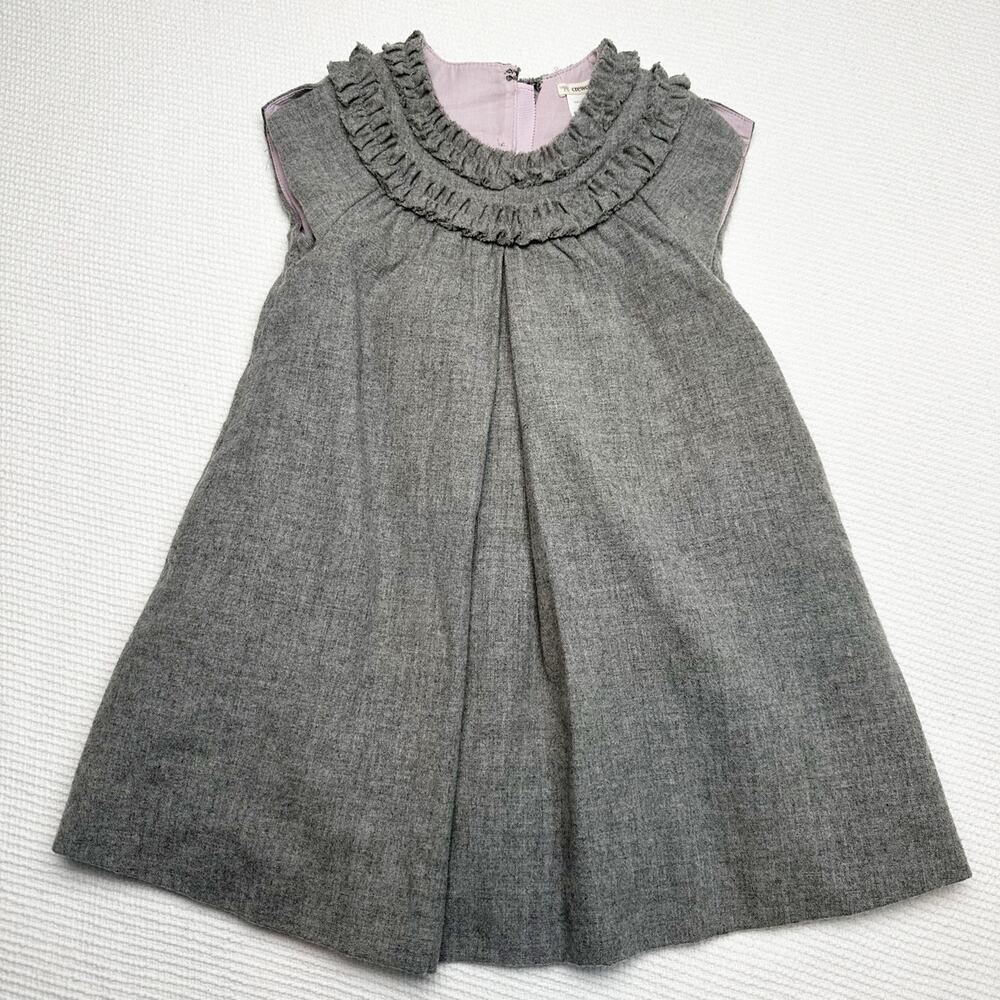 Crewcuts gray with purple lining dress toddler 2